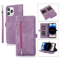 Zipper Card Slot Buckle Wallet Leather Phone Case, For iPhone 14 Pro Max, For iPhone 14 Pro, For iPhone 14 Plus, For iPhone 14