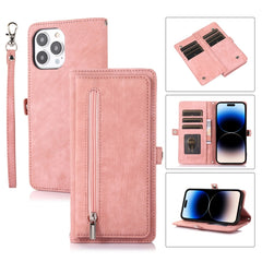 Zipper Card Slot Buckle Wallet Leather Phone Case, For iPhone 14 Pro Max, For iPhone 14 Pro, For iPhone 14 Plus, For iPhone 14