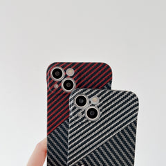 Carbon Fiber Texture PC Phone Case, For iPhone 11, For iPhone 11 Pro, For iPhone 11 Pro Max, For iPhone 12, For iPhone 12 Pro