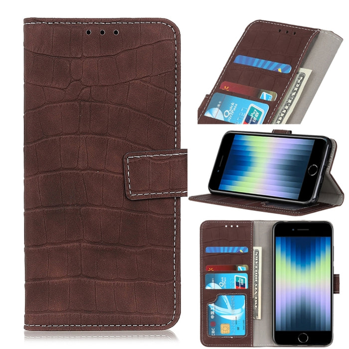 Crocodile Texture Horizontal Flip Leather Case with Holder & Card Slots & Wallet, For iPhone SE 2022 / SE 2020, For Galaxy A51 5G, For Galaxy A71 5G