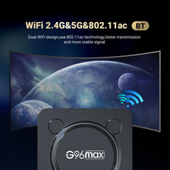 G96max Smart 4K HD Android 11.0 TV Box, Amlogic S905W2 Quad Core ARM Cortex A35, Support Dual Band WiFi, HDMI, RJ45, 2GB+16GB, 4GB+32GB, 4GB+64GB