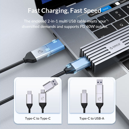 ORICO 10Gbps USB3.2 Gen2 Type-C M.2 NVMe/NGFF(SATA) Dual Protocol SSD Enclosure