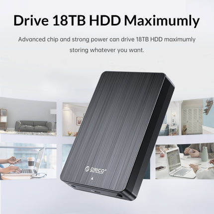 ORICO HM35C3 3.5 inch USB3.1 Gen1 Type-C Hard Drive Enclosure, EU Plug, US Plug, UK Plug, AU Plug