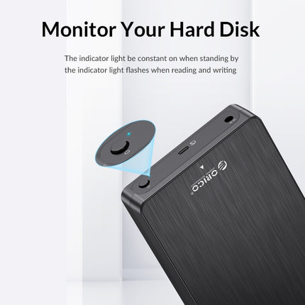ORICO HM35C3 3.5 inch USB3.1 Gen1 Type-C Hard Drive Enclosure, EU Plug, US Plug, UK Plug, AU Plug