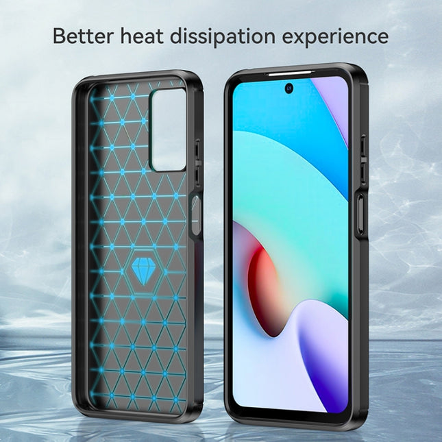 Brushed Texture Carbon Fiber TPU Case, For Xiaomi Redmi 10 2022