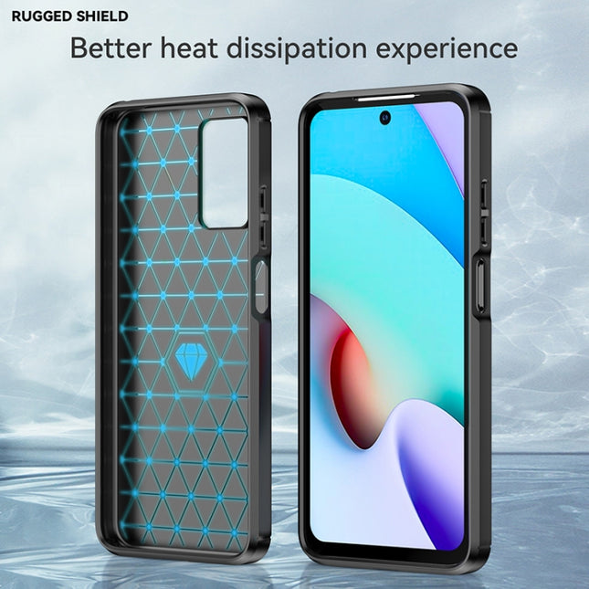 Brushed Texture Carbon Fiber TPU Case, For Xiaomi Redmi 10 Prime 2022