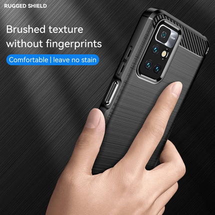 Brushed Texture Carbon Fiber TPU Case, For Xiaomi Redmi 10 Prime 2022