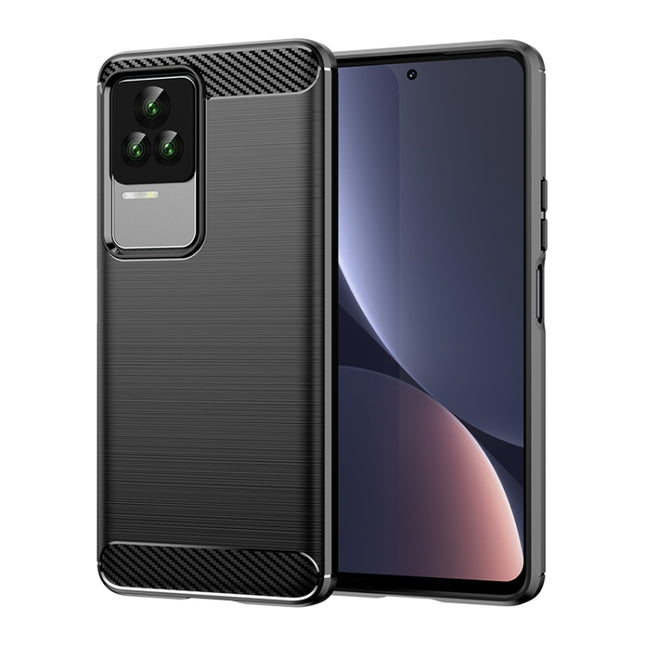 Brushed Texture Carbon Fiber TPU Case, For Xiaomi Redmi K40S