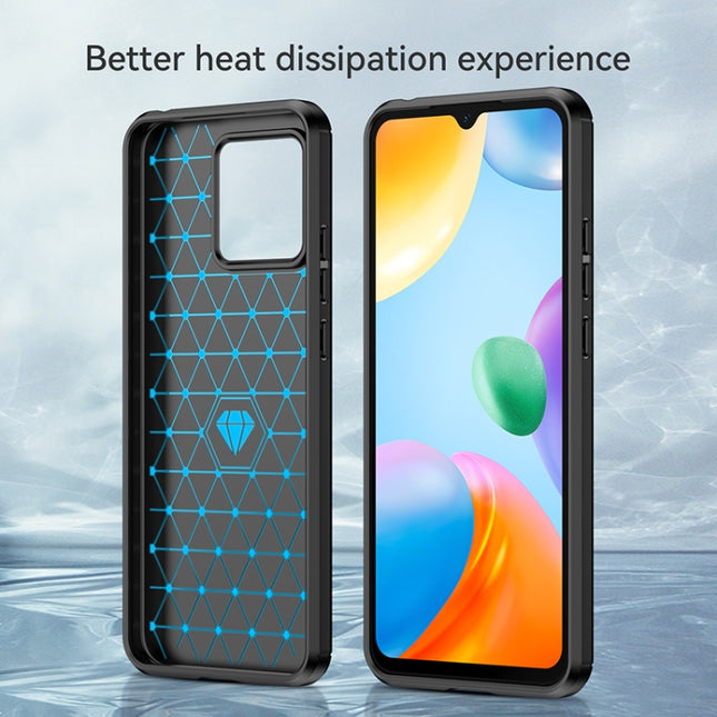 Brushed Texture Carbon Fiber TPU Case, For Xiaomi Redmi 10 Power