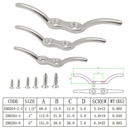 316 Stainless Steel Marine Flagpole Hook with Screw, Style:2-1/2 inch, 2-1/2 inch, 4 inch, 6 inch