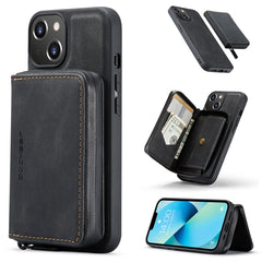 JEEHOOD Magnetic Zipper Wallet Leather Phone Case, For iPhone 14, For iPhone 14 Plus, For iPhone 14 Pro, For iPhone 14 Pro Max