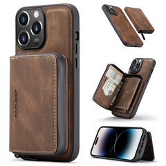 JEEHOOD Magnetic Zipper Wallet Leather Phone Case, For iPhone 14, For iPhone 14 Plus, For iPhone 14 Pro, For iPhone 14 Pro Max