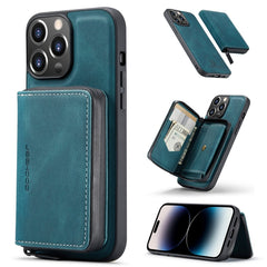 JEEHOOD Magnetic Zipper Wallet Leather Phone Case, For iPhone 14, For iPhone 14 Plus, For iPhone 14 Pro, For iPhone 14 Pro Max