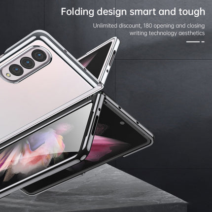 SULADA Shockproof Plating PC Transparent Protective Case, For Samsung Galaxy Z Fold4, For Samsung Galaxy Z Flip4