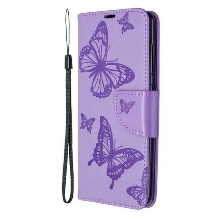 Two Butterflies Embossing Pattern Horizontal Flip Leather Case with Holder & Card Slot & Wallet & Lanyard, For Nokia 2.3, For Galaxy A41, For Galaxy A70e
