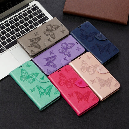 Two Butterflies Embossing Pattern Horizontal Flip Leather Case with Holder & Card Slot & Wallet & Lanyard, For Nokia 2.3, For Galaxy A41, For Galaxy A70e