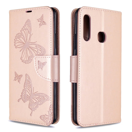 Two Butterflies Embossing Pattern Horizontal Flip Leather Case with Holder & Card Slot & Wallet & Lanyard, For Nokia 2.3, For Galaxy A41, For Galaxy A70e