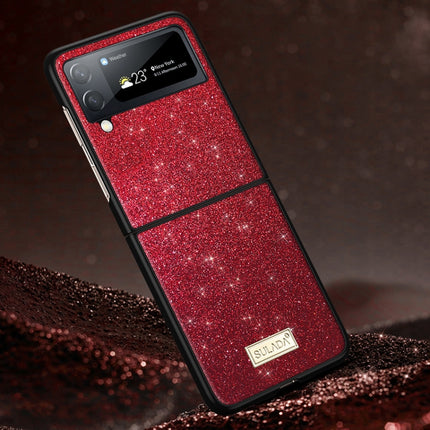 SULADA Shockproof TPU + Handmade Leather Phone Case, For Samsung Galaxy Z Flip5, For Samsung Galaxy Z Flip4