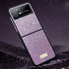 SULADA Shockproof TPU + Handmade Leather Phone Case, For Samsung Galaxy Z Flip4, For Samsung Galaxy Z Flip5
