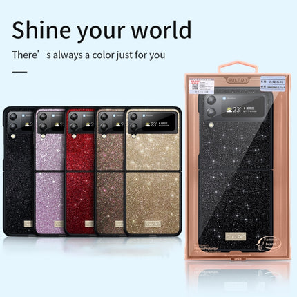 SULADA Shockproof TPU + Handmade Leather Phone Case, For Samsung Galaxy Z Flip4, For Samsung Galaxy Z Flip5