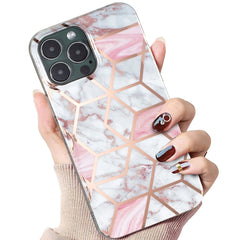 Electroplated Marble Pattern TPU Phone Case, For iPhone 13 Pro, For iPhone 13, For iPhone 13 mini, For iPhone 12 Pro Max, For iPhone 12 / 12 Pro