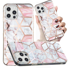 Electroplated Marble Pattern TPU Phone Case, For iPhone 13 Pro, For iPhone 13, For iPhone 13 mini, For iPhone 12 Pro Max, For iPhone 12 / 12 Pro