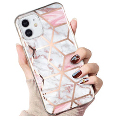 Electroplated Marble Pattern TPU Phone Case, For iPhone 12 mini, For iPhone 11 Pro Max, For iPhone 11 Pro, For iPhone 11, For iPhone SE 2022 / SE 2020 / 8 / 7