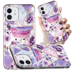 Electroplated Marble Pattern TPU Phone Case, For iPhone 12 mini, For iPhone 11 Pro Max, For iPhone 11 Pro, For iPhone 11, For iPhone SE 2022 / SE 2020 / 8 / 7