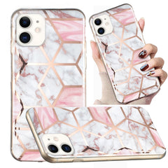 Electroplated Marble Pattern TPU Phone Case, For iPhone 12 mini, For iPhone 11 Pro Max, For iPhone 11 Pro, For iPhone 11, For iPhone SE 2022 / SE 2020 / 8 / 7