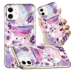 Electroplated Marble Pattern TPU Phone Case, For iPhone 12 mini, For iPhone 11 Pro Max, For iPhone 11 Pro, For iPhone 11, For iPhone SE 2022 / SE 2020 / 8 / 7