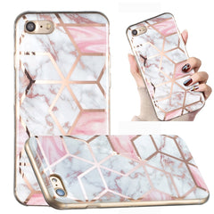 Electroplated Marble Pattern TPU Phone Case, For iPhone 12 mini, For iPhone 11 Pro Max, For iPhone 11 Pro, For iPhone 11, For iPhone SE 2022 / SE 2020 / 8 / 7