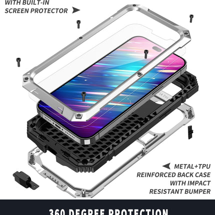 R-JUST Shockproof Waterproof Dust-proof Case with Holder, For iPhone 14 Pro, For iPhone 14 Pro Max, For iPhone 14, For iPhone 14 Plus