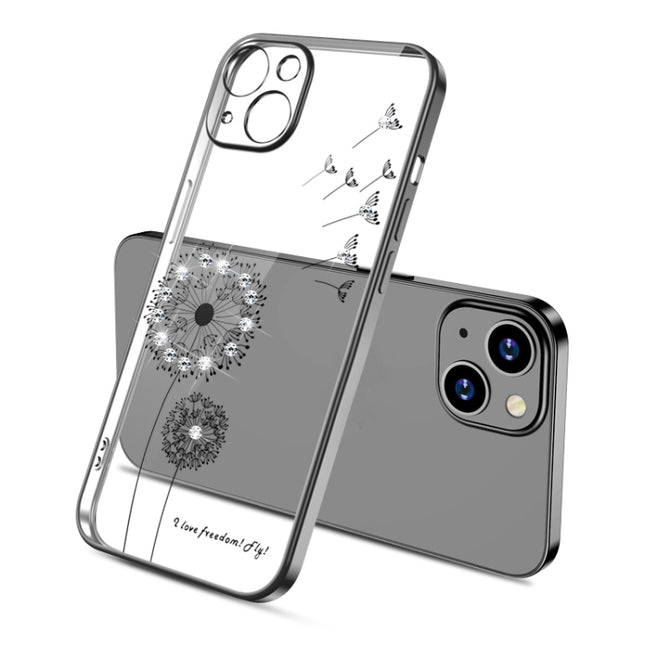 Electroplating Diamond Dandelion TPU Phone Case, For iPhone 14 Pro Max
