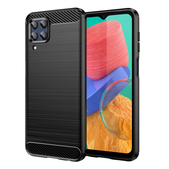 Brushed Texture Carbon Fiber TPU Phone Case, For Samsung Galaxy Jump2, For Samsung Galaxy M33