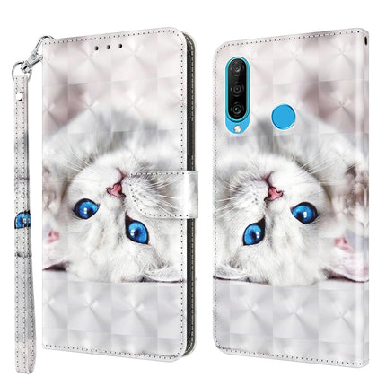 3D Painted Leather Phone Case, For Huawei P30 Lite / nova 4e, For Huawei Y6 2019 / Y6 Pro 2019, For Honor 20 Lite / 20i / 10i / 10 Lite