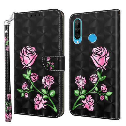 3D Painted Leather Phone Case, For Huawei P30 Lite / nova 4e, For Huawei Y6 2019 / Y6 Pro 2019, For Honor 20 Lite / 20i / 10i / 10 Lite