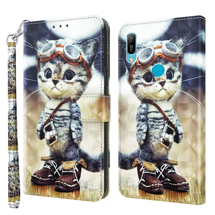 3D Painted Leather Phone Case, For Huawei P30 Lite / nova 4e, For Huawei Y6 2019 / Y6 Pro 2019, For Honor 20 Lite / 20i / 10i / 10 Lite