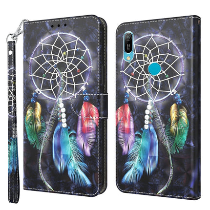 3D Painted Leather Phone Case, For Huawei P30 Lite / nova 4e, For Huawei Y6 2019 / Y6 Pro 2019, For Honor 20 Lite / 20i / 10i / 10 Lite