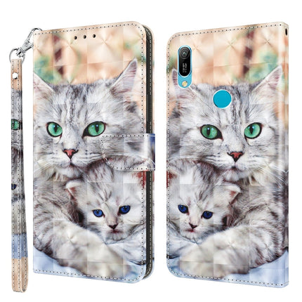 3D Painted Leather Phone Case, For Huawei P30 Lite / nova 4e, For Huawei Y6 2019 / Y6 Pro 2019, For Honor 20 Lite / 20i / 10i / 10 Lite