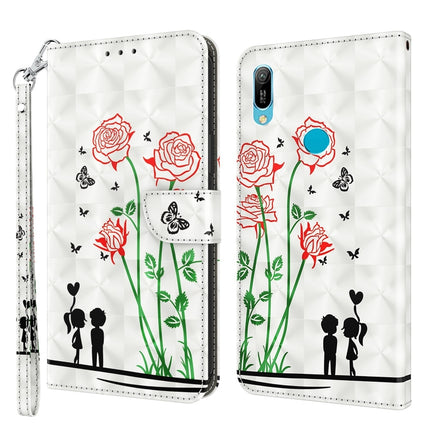 3D Painted Leather Phone Case, For Huawei P30 Lite / nova 4e, For Huawei Y6 2019 / Y6 Pro 2019, For Honor 20 Lite / 20i / 10i / 10 Lite