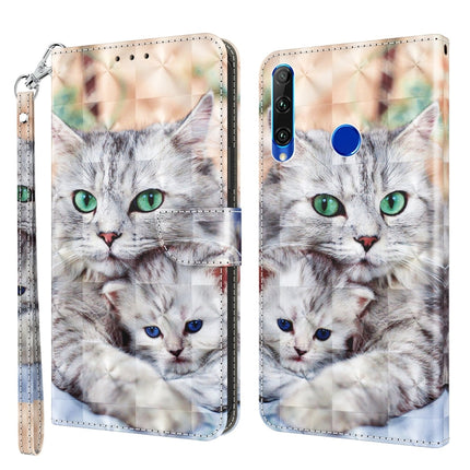 3D Painted Leather Phone Case, For Huawei P30 Lite / nova 4e, For Huawei Y6 2019 / Y6 Pro 2019, For Honor 20 Lite / 20i / 10i / 10 Lite