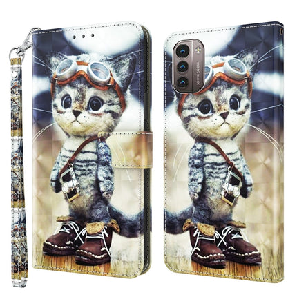 3D Painted Leather Phone Case, For Nokia G11 / G21, For Nokia G20 / G10 / 6.3