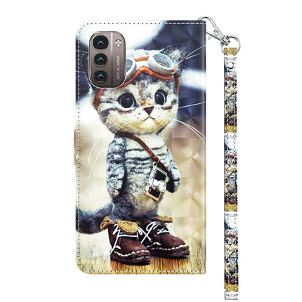 3D Painted Leather Phone Case, For Nokia G11 / G21, For Nokia G20 / G10 / 6.3