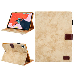 For iPad Pro 11 (2020) Marble Style Cloth Texture Tablet PC Protective Leather Case with Bracket & Card Slot