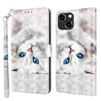 For iPhone 14 Plus / Reflection White Cat