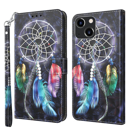 3D Painted Leather Phone Case, For iPhone 14, For iPhone 14 Plus, For iPhone 14 Pro