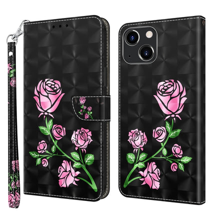 3D Painted Leather Phone Case, For iPhone 14, For iPhone 14 Plus, For iPhone 14 Pro