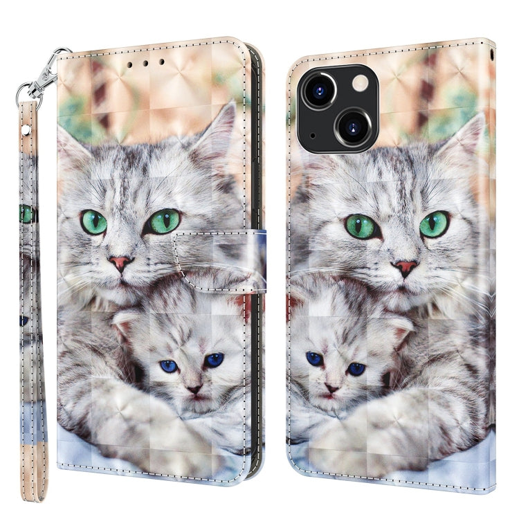 3D Painted Leather Phone Case, For iPhone 14 Pro Max, For iPhone 13 mini, For iPhone 13