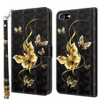 For iPhone SE 2022 / SE 2020 / 8 / 7 / Golden Swallow Butterfly