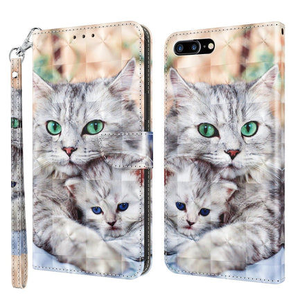 3D Painted Leather Phone Case, For iPhone SE 2022 / SE 2020 / 8 / 7, For iPhone XR, For iPhone 8 Plus / 7 Plus
